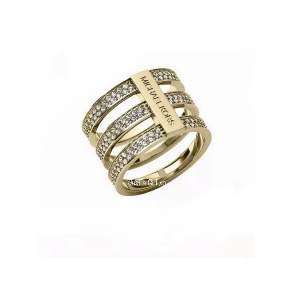 Michael Kors Gold-Tone Pave Ring - Picture 5 of 5